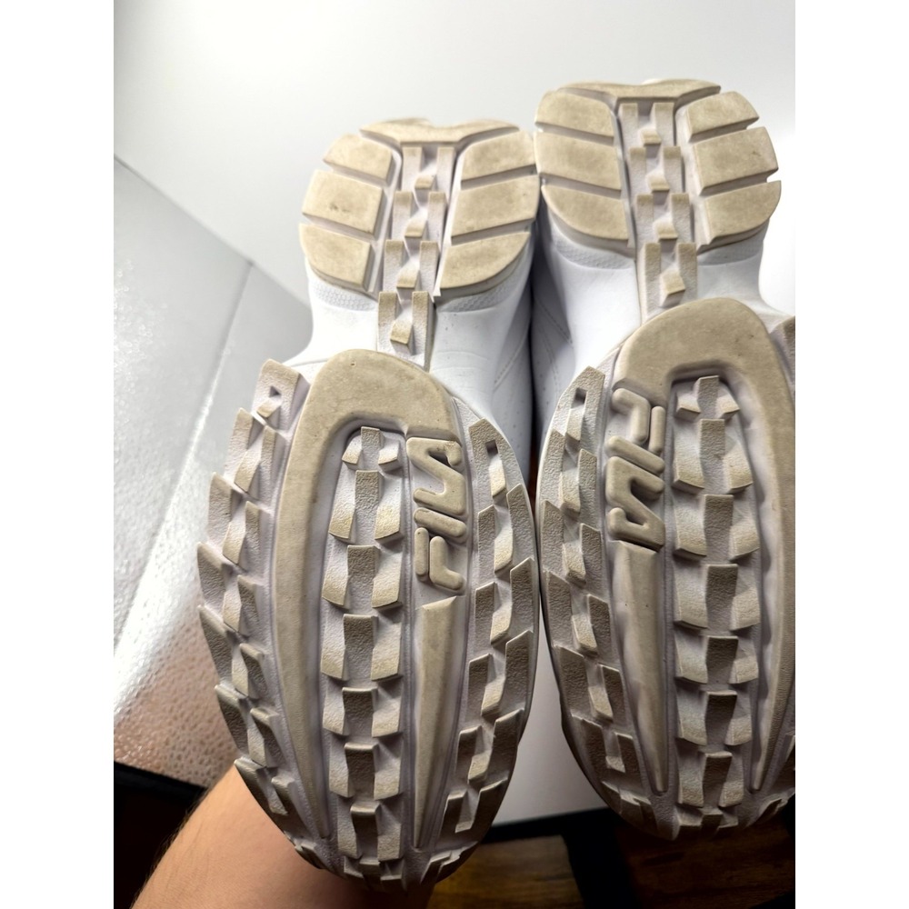 Fila Disruptor 2 FS1HTA1071X-WWT Womens 10 Sneaker White Leather Lace Up Shoes - Picture 6 of 9